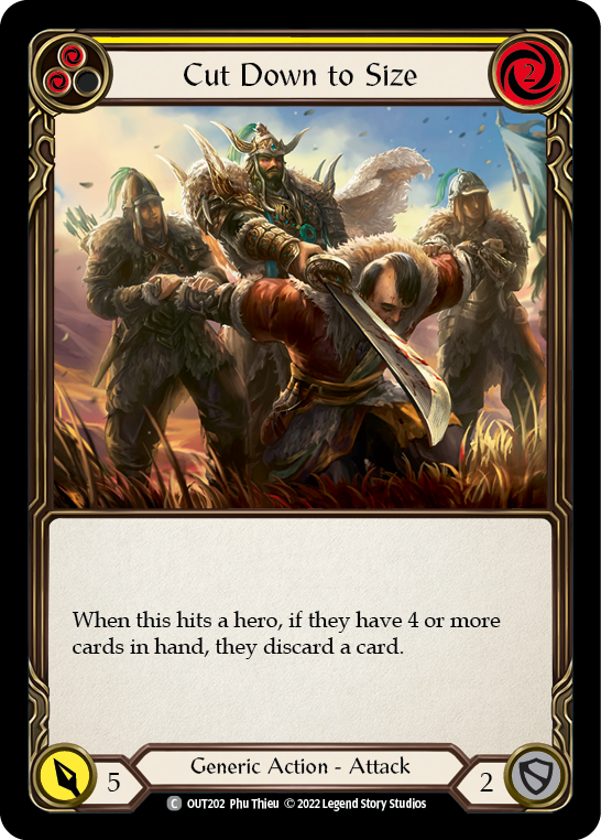 Cut Down to Size (Yellow) [OUT202] (Outsiders)  Rainbow Foil