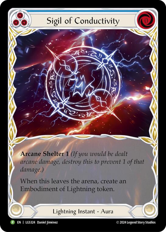 Sigil of Conductivity (Extended Art) [LGS324] (Promo)  Rainbow Foil