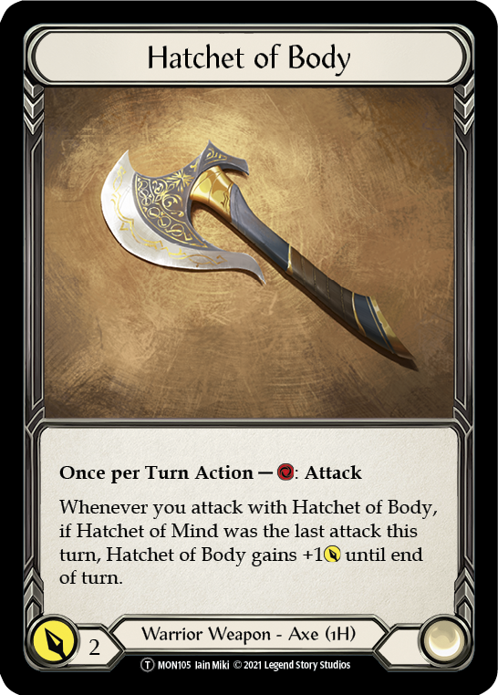 Hatchet of Body // Boltyn [U-MON105 // U-MON030] (Monarch Unlimited)  Unlimited Normal